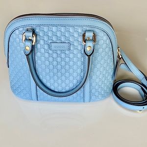 Gucci-Dome Microguccissima Mini Leather Cro, Blue